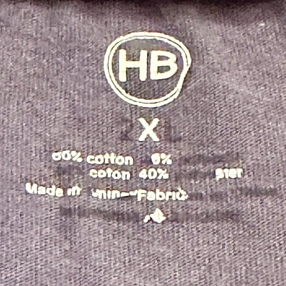 Men's HB X short sleeve Tshirt striped with 3 shades of blues - Picture 3 of 5